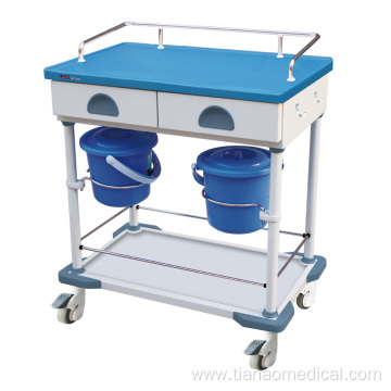 Hospital Steel ABS 2-Drawer I.V. Trolley